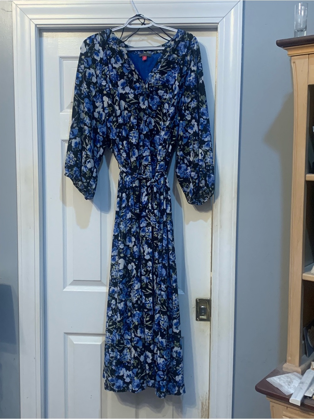 Vince Camuto Blue Floral Womens Plus size Dress